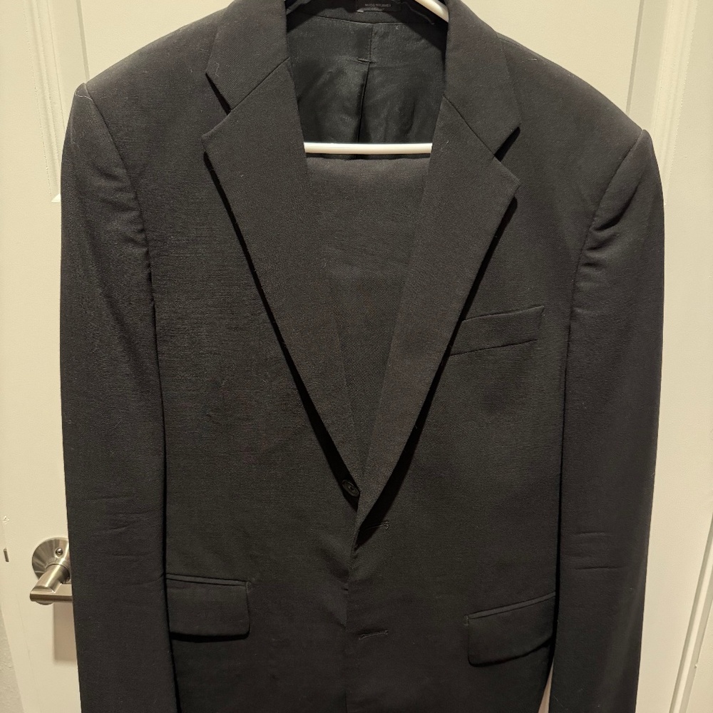 Express Mens Black Suit 38 Short Jacket 32/30 Pants